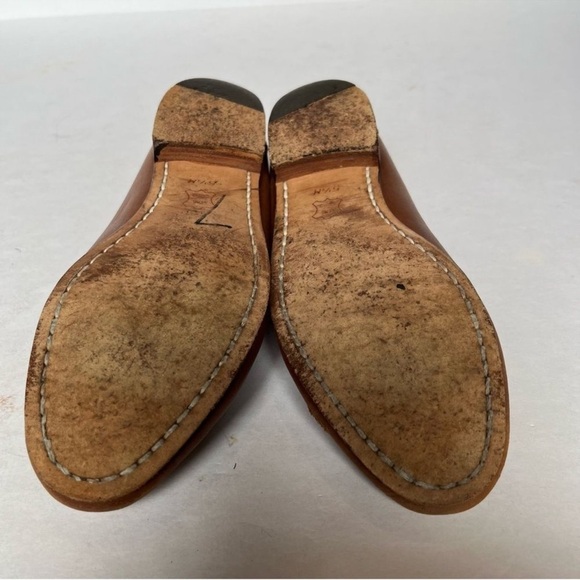 Women’s Brown Leather Tassel Loafers size 51/2 - Picture 6 of 9